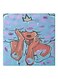 Girl Crown Themed Canvas Painting With Frame Blue/Brown/Pink 50x50cm