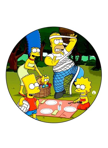 Simpsons Printed Fridge Magnet Multicolour