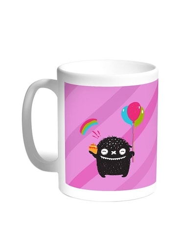Cartoon Drawing - The Joy Of Eid Printed Coffee Mug White 11ounce