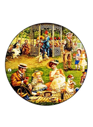 Vintage Art Printed Fridge Magnet Multicolour