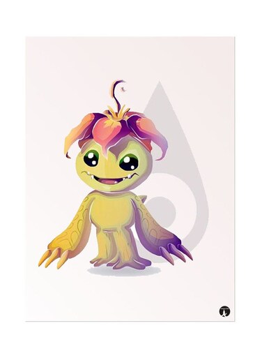 Metal Plate Of The Anime Digimon Poster Multicolour