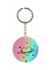 Heart Printed Double Sided Keychain