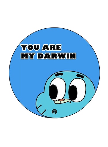 Amazing World Of Gumball Printed Fridge Magnet Round Multicolour
