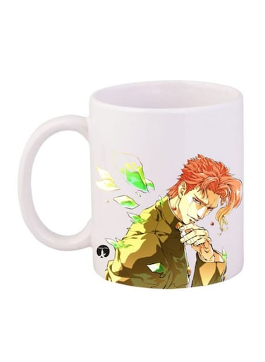 Jojo's Bizarre Printed Mug White/Orange/Green 12ounce