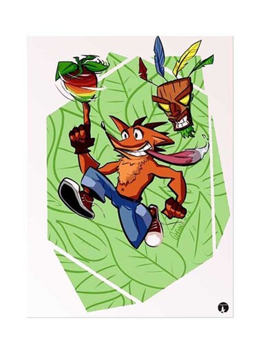 Video Game Crash Metal Plate Poster Multicolour 15x20centimeter