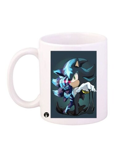 Sonic Printed Coffee Mug White/Black/Blue