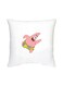 Patrick Star Printed Decorative Cushion White/Pink/Green 16x16inch