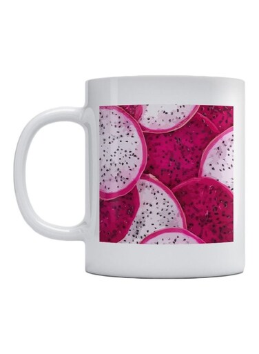 Fruit Printed Mug White/Pink