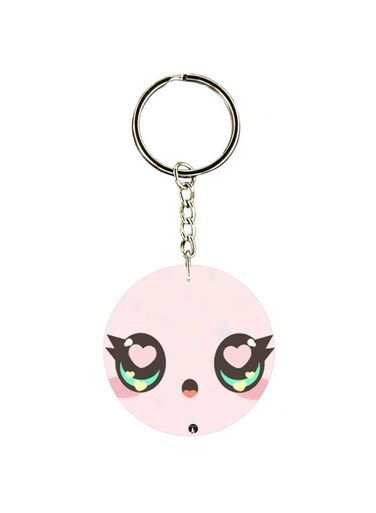 Cartoon Themed Single Sided Keychain