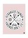 Stranger Things Metal Plate Poster Pink/White/Black 15 x 20cm