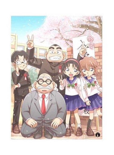 Metal Plate Of The Anime Detective Conan Poster Multicolour