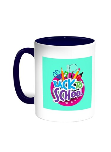 Back To School Printed Coffee Mug Blue/White 11ounce