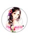 Girl Printed Fridge Magnet Multicolour