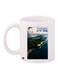 Landscape Printed Ceramic Coffee Mug White/Green/Black 11ounce