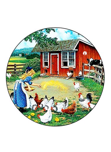 Vintage Art Printed Fridge Magnet Multicolour