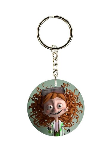 Double Sided Cartoon Printed Keychain