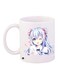 Anime Girl Printed Ceramic Coffee Mug White/Blue/Pink 11ounce
