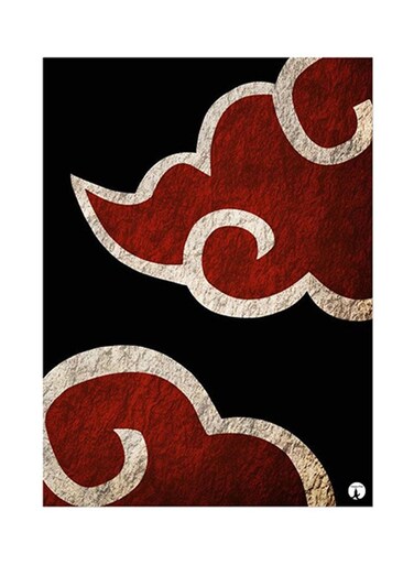 Anime Naruto Metal Plate Poster Black/Brown/White