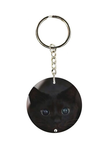 Double Sided Cat Printed Keychain