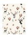 Flowers And Deer Themed Decorative Metallic Plate Off White/Pink/Black 20x15cm