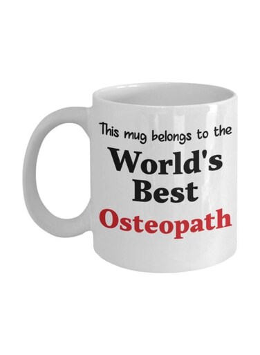 World's Best Osteopath Printed Coffee Mug White/Black/Red