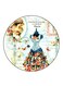 Vintage Art Printed Fridge Magnet Multicolour