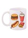 Fast Food Pop-Art Printed Coffee Mug White/Yellow/Red