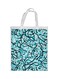 Decorative Drawing Printed Shopping Bag White/Blue