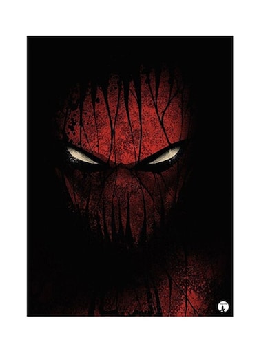 Spiderman Metal Plate Poster Black/Red 15 x 20cm