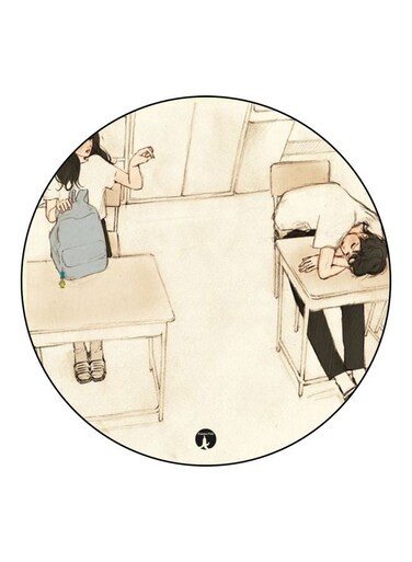 Anime Printed Fridge Magnet Beige/Grey/Black 5.5cm