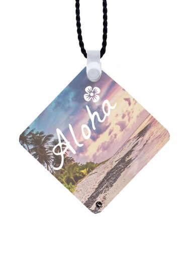 English Phrases Printed Car Mirror Pendant