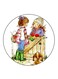 Girls Printed Fridge Magnet Multicolour