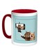 Cat Printed Coffee Mug Blue/Red/White 11ounce