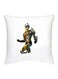 Fortnite Character Printed Decorative Cushion White/Grey/Gold 16x16inch