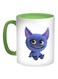 Colourful Monster Printed Coffee Mug Blue/White/Green