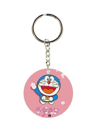 Double Sided Doraemon Printed Keychain