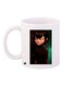 Cartoon Girl Printed Coffee Mug White/Brown/Green 11ounce