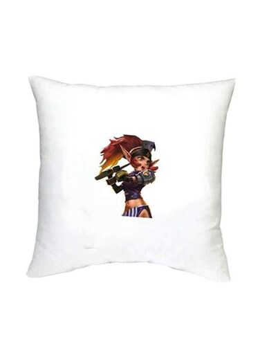 Mobile Legends Printed Decorative Cushion White/Red/Black 16x16inch
