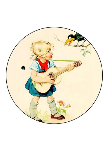 Vintage Art Printed Fridge Magnet Multicolour