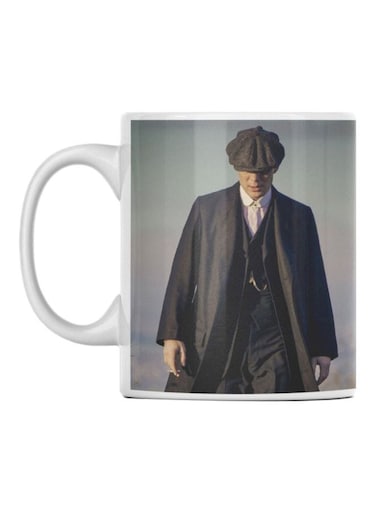Printed Ceramic Mug Grey/Beige/Black