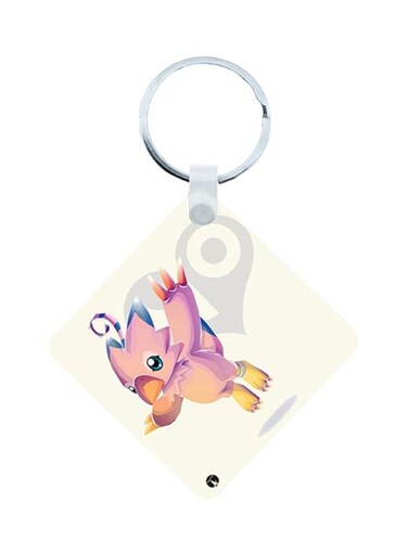 Digimon Anime Wooden Keychain