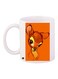 Deer Printed Coffee Mug White/Brown/Yellow 11ounce
