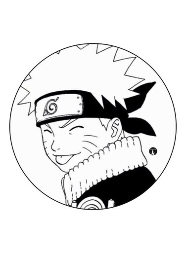 Cartoon Printed Fridge Magnet White/Black 5.5cm