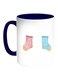 Baby Socks Printed Coffee Mug White/Blue 11ounce
