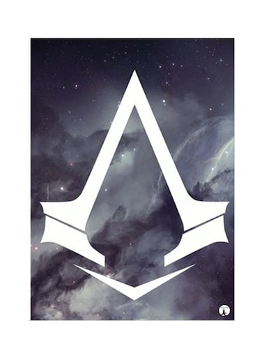 Assassin's Creed Metal Plate Poster Black/White 15x20cm