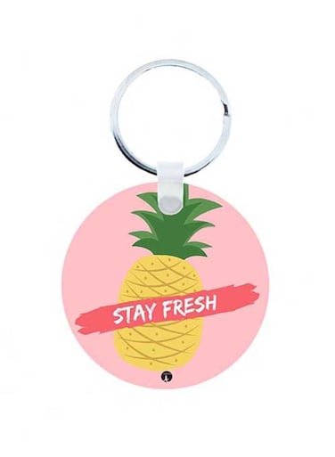 Pineapple Wooden Keychain