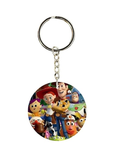 Cartoon Printed Double Sided Keychain