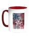 Beach Party Printed Coffee Mug Blue/White/Red 11ounce