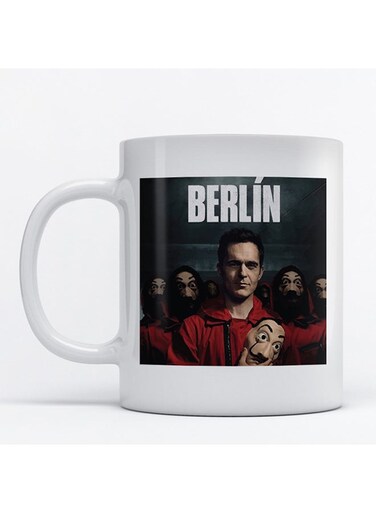 La Casa De Papel Berlin Printed Mug White/Black/Red