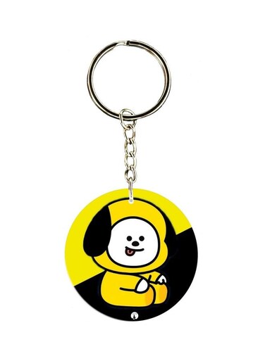 Cartoon Printed Double Sided Keychain